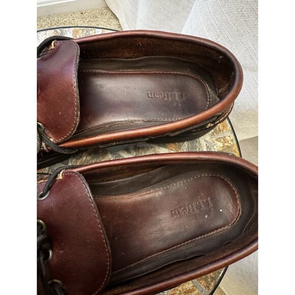 Restored Vintage L.L. Bean Leather Blucher Moccasins Men’s 9.5 D Lug Sole USA - Picture 6 of 14
